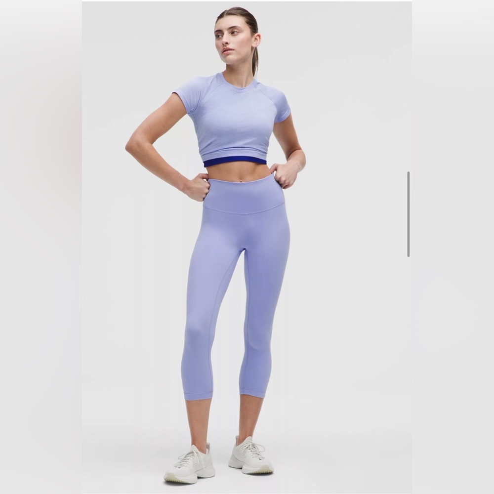 Lululemon Wunder Train High-Rise Crop 21" in Dusty Lilac